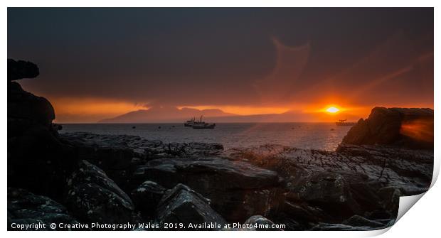 Elgol Sunset Isle of Skye, Scotland Print by Creative Photography Wales