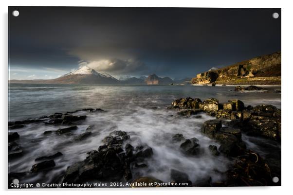 Black Cuillins, Isle of Skye, Scotland Acrylic by Creative Photography Wales