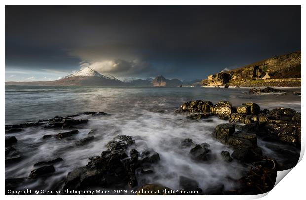 Black Cuillins, Isle of Skye, Scotland Print by Creative Photography Wales