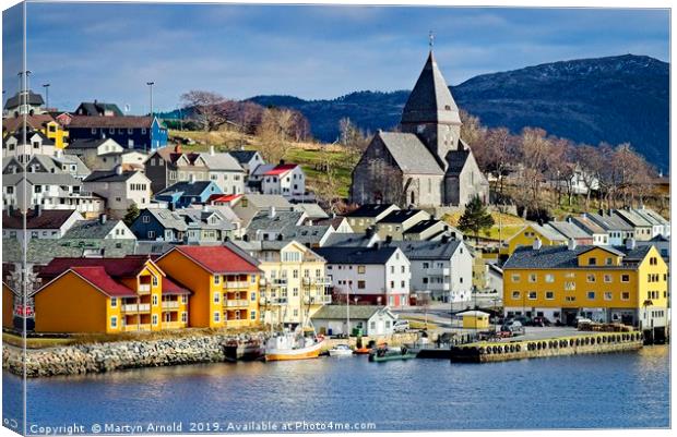 Nordlandet Church,  Kristiansand , Norway Canvas Print by Martyn Arnold