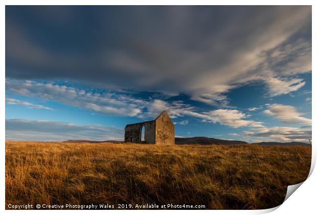 Kilmuir Church Landscape on Isle of Skye Print by Creative Photography Wales