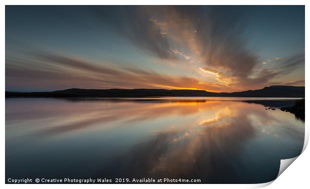 Loch Fada at Sunrise, Isle of Skye Print by Creative Photography Wales