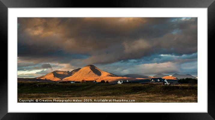 Morning Light over the Red Cuillins, Isle of Skye Framed Mounted Print by Creative Photography Wales