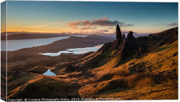 OId Man of Storr on Isle of Skye Canvas Print by Creative Photography Wales