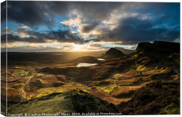 The Quiraing on Isle of Skye Canvas Print by Creative Photography Wales