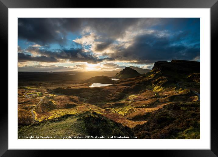 The Quiraing on Isle of Skye Framed Mounted Print by Creative Photography Wales
