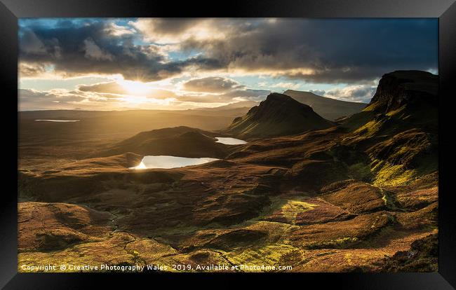 The Quiraing on Isle of Skye Framed Print by Creative Photography Wales