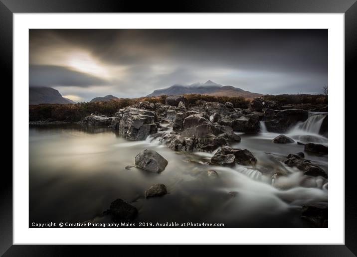 The River Sligachan on Isle of Skye Framed Mounted Print by Creative Photography Wales