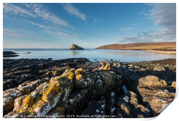 Tulm Bay on the Isle of Skye Print by Creative Photography Wales