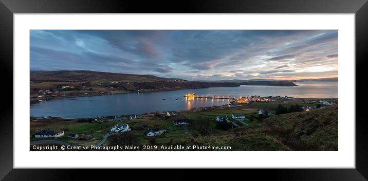 Uig Harbour on the Isle of Skye Framed Mounted Print by Creative Photography Wales