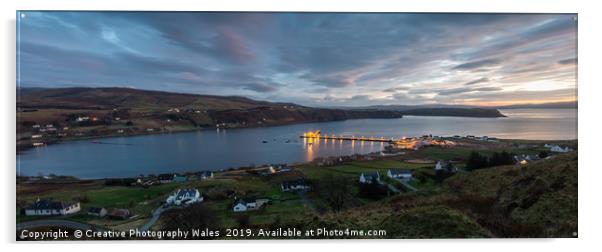 Uig Harbour on the Isle of Skye Acrylic by Creative Photography Wales