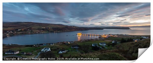 Uig Harbour on the Isle of Skye Print by Creative Photography Wales