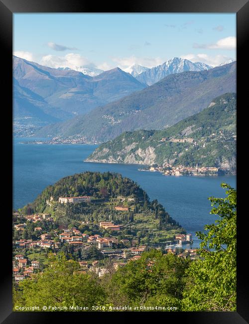 A beautiful Landscape view of Lake Como from Bella Framed Print by Fabrizio Malisan