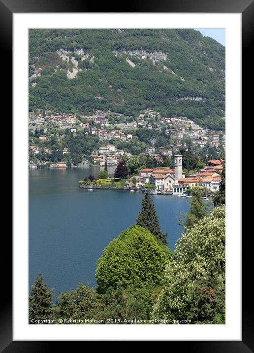 A beautiful Landscape view from Torno Bellagio,  L Framed Mounted Print by Fabrizio Malisan