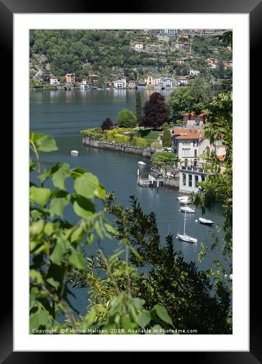 Landscape of Torno Lake Como Lombardia Italy  Framed Mounted Print by Fabrizio Malisan