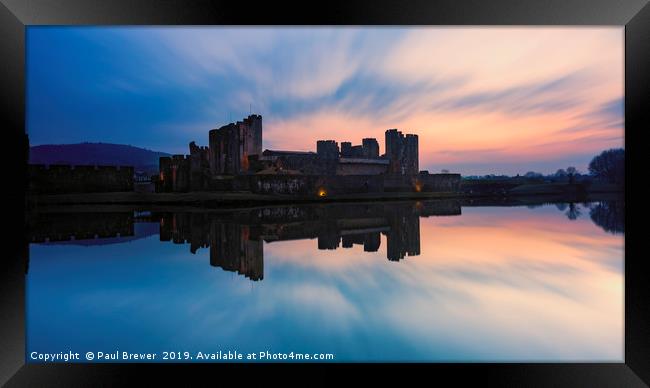 Caerphilly Castle Wales Framed Print by Paul Brewer