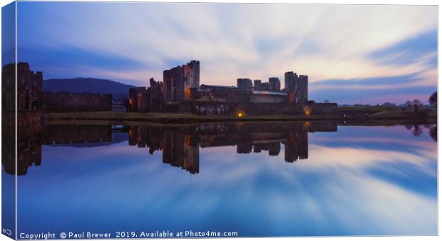 Caerphilly Castle Canvas Print by Paul Brewer
