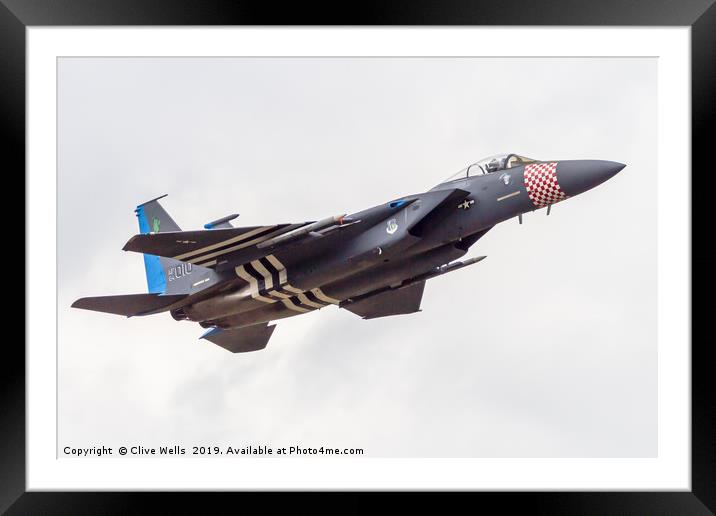 Mcdonald Douglas F-15C Eagle Framed Mounted Print by Clive Wells