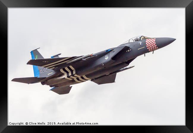 Mcdonald Douglas F-15C Eagle Framed Print by Clive Wells