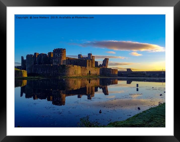 Castle in the Water Framed Mounted Print by Jane Metters