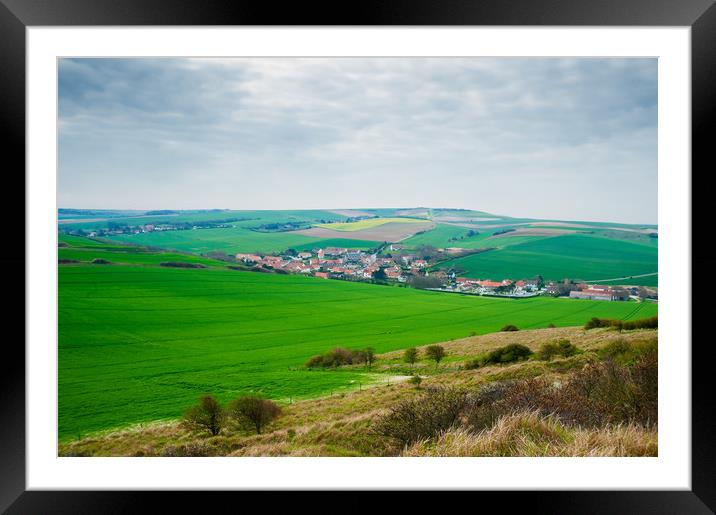 view from cap Blanc Nez Framed Mounted Print by youri Mahieu