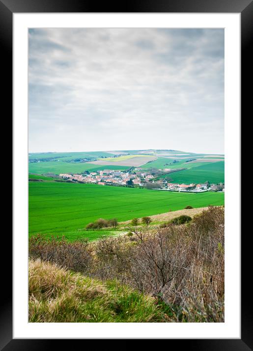view from cap Blanc Nez Framed Mounted Print by youri Mahieu