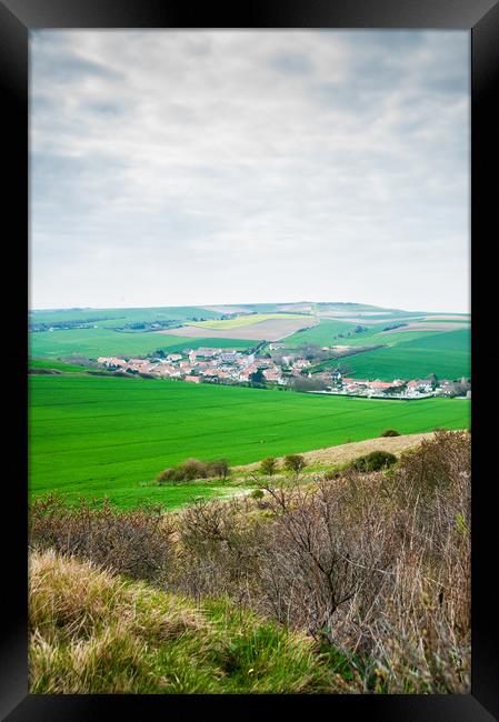 view from cap Blanc Nez Framed Print by youri Mahieu