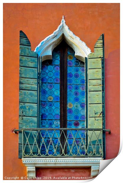 Venetian window Print by Colin Chipp