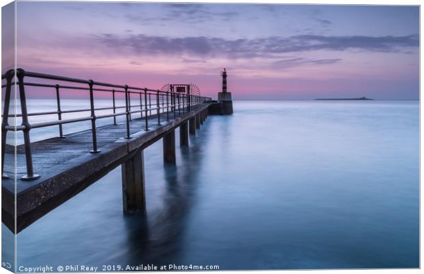 Amble Pier Canvas Print by Phil Reay