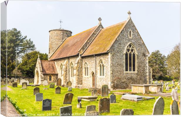 St. Marys Church, Burnham Deepdale in Norfolk Canvas Print by Clive Wells
