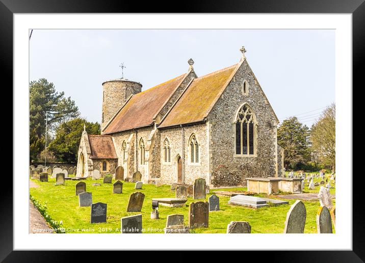 St. Marys Church, Burnham Deepdale in Norfolk Framed Mounted Print by Clive Wells