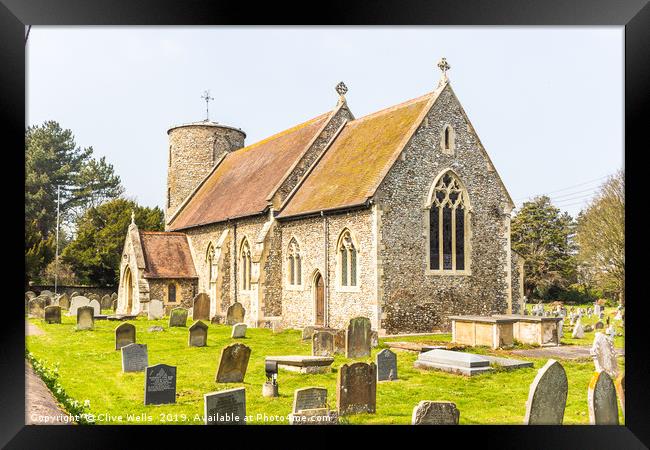 St. Marys Church, Burnham Deepdale in Norfolk Framed Print by Clive Wells