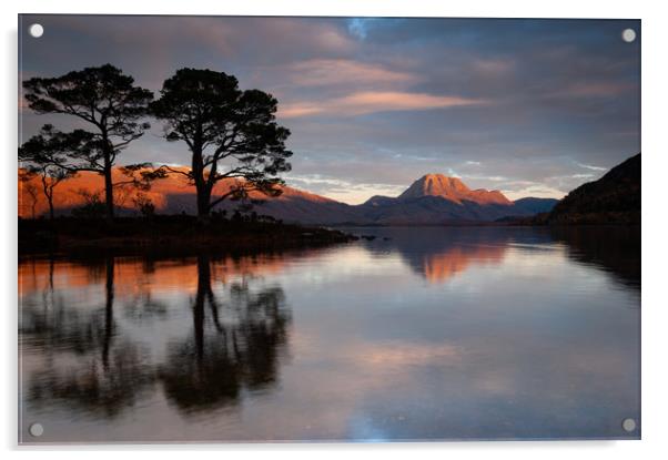 Loch Maree and Slioch Acrylic by Karen Kennedy