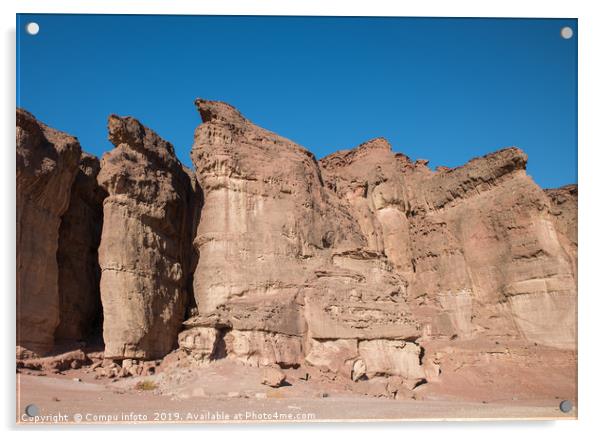 the solomons pillars in timna national park in isr Acrylic by Chris Willemsen
