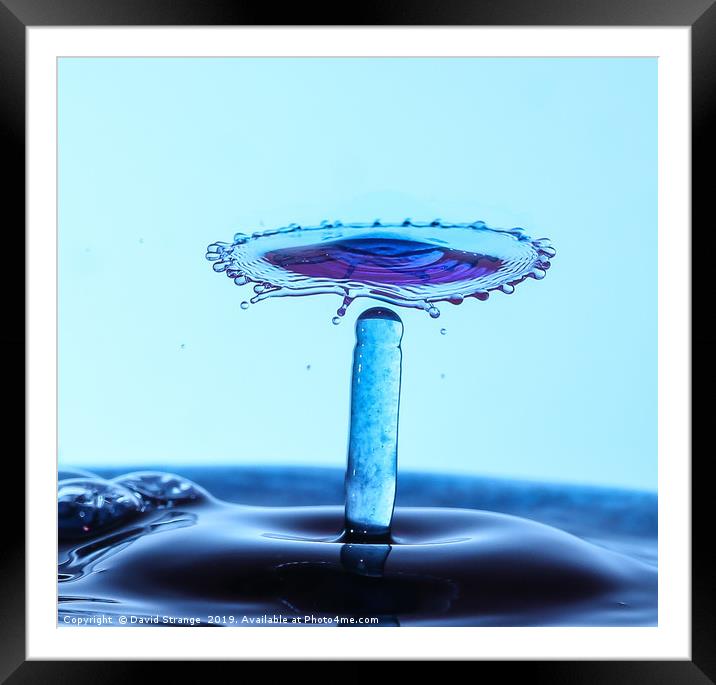 Purple waterdrop spinning top Framed Mounted Print by David Strange