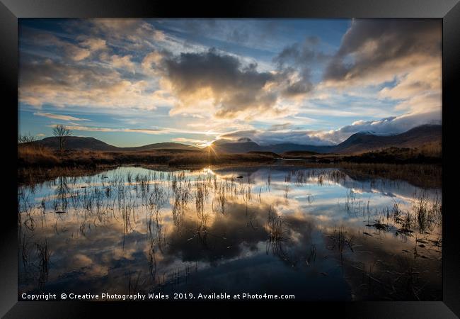 Rannoch Moor and Glencoe Landscape. Scotland Image Framed Print by Creative Photography Wales