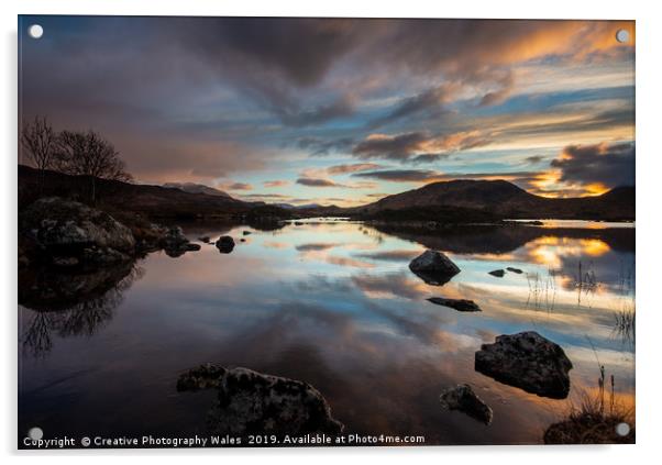 Rannoch Moor and Glencoe Landscape. Scotland Image Acrylic by Creative Photography Wales