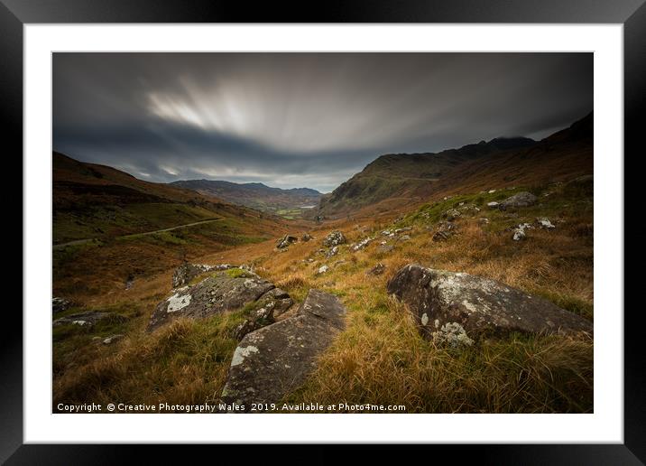 Cwm Gwynant View, Snowdonia National Park Framed Mounted Print by Creative Photography Wales