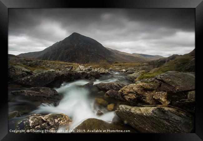 Pen yr Ole Wen Landscape Framed Print by Creative Photography Wales