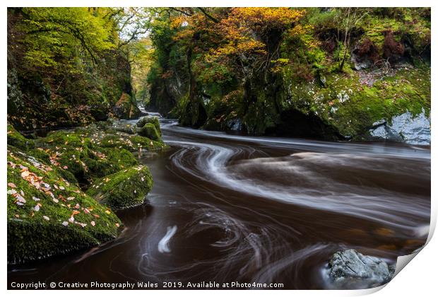 Fairy Glen; Snowdonia National Park Print by Creative Photography Wales