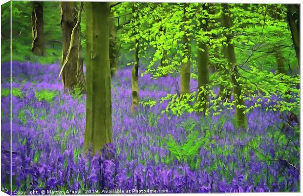 Bluebells Canvas Print by Martyn Arnold