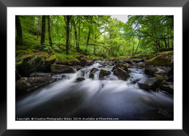 Llanbedr Waterfalls Framed Mounted Print by Creative Photography Wales