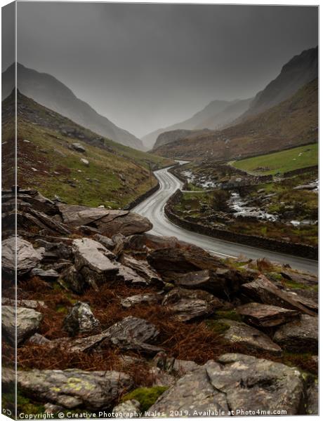 Llanberis Pass, Snowdonia National Park Canvas Print by Creative Photography Wales