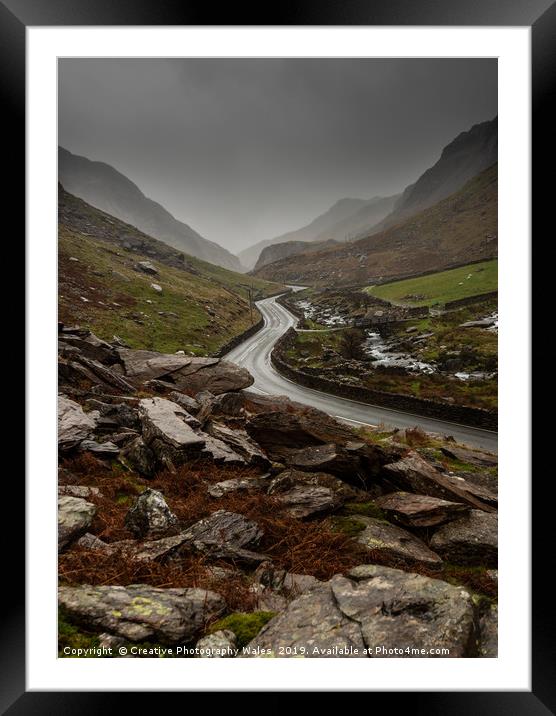 Llanberis Pass, Snowdonia National Park Framed Mounted Print by Creative Photography Wales