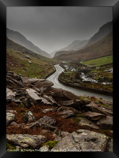 Llanberis Pass, Snowdonia National Park Framed Print by Creative Photography Wales