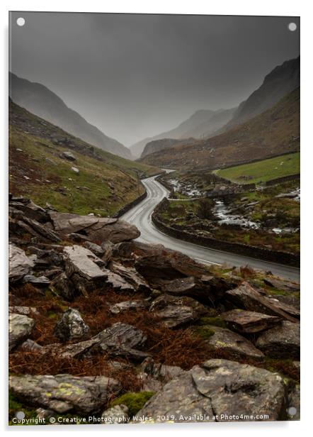 Llanberis Pass, Snowdonia National Park Acrylic by Creative Photography Wales
