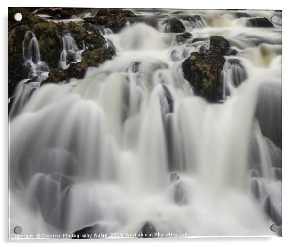 Swallow Falls; Snowdonia National Park Acrylic by Creative Photography Wales