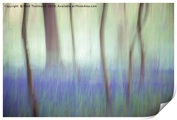 Bluebell Impressions Print by Mark Tomlinson