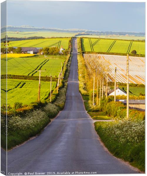 Rural Road Canvas Print by Paul Brewer