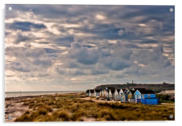 Hengistbury Head Beach Huts Dorset Acrylic by Andy Evans Photos
